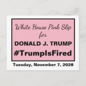 ホワイトハウススリップまたは滑ることピンクトランプが2028年選挙で出馬 ポストカード (正面)