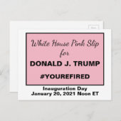 ホワイトハウススリップまたは滑ることプ・ピンクあなたは発射 ポストカード (正面/裏面)