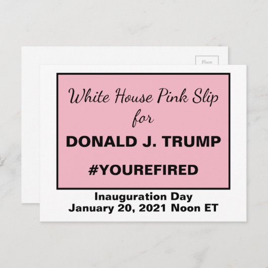 ホワイトハウススリップまたは滑ることプ・ピンクあなたは発射 ポストカード (正面/裏面)