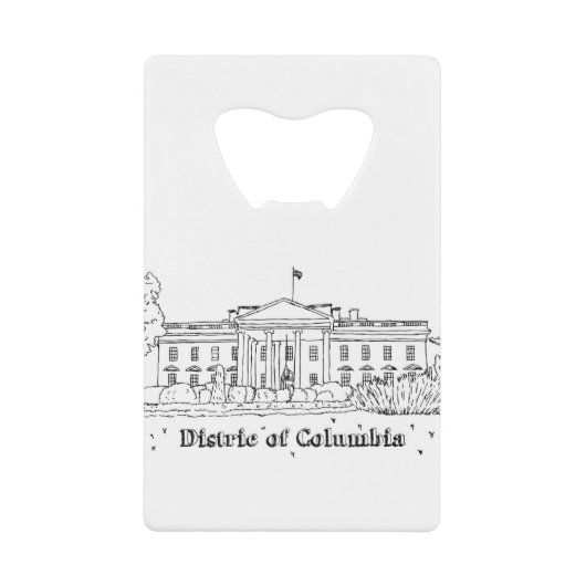 ホワイトハウスバケーションスケッチバケーションアートトラベリン クレジットカード栓抜き (正面)