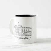 ホワイトハウスバケーションスケッチバケーションアートトラベリン ツートーンマグカップ (正面左)