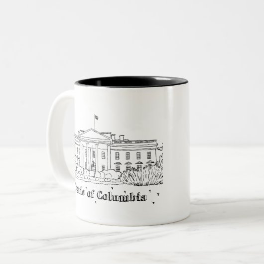 ホワイトハウスバケーションスケッチバケーションアートトラベリン ツートーンマグカップ (正面左)