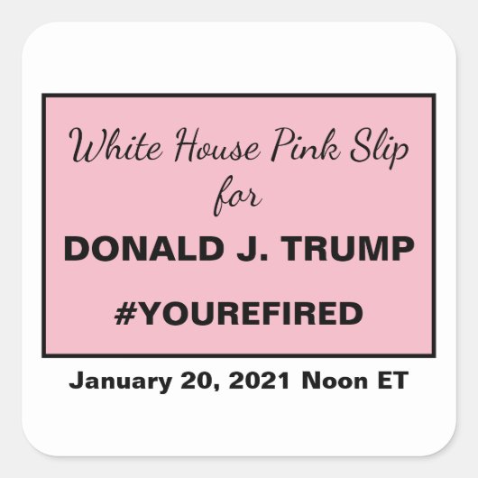 ホワイトハウスピスリップまたは滑ることックfor Ides of Trump スクエアシール (正面)