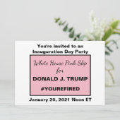 ホワイトハウスピンクイスリップまたは滑ることンプのサイドダウンロード可能 招待状 (スタンド正面)