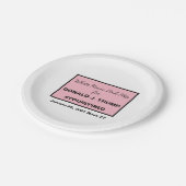 ホワイトハウスピンクスリップまたは滑ることクでトランプの取り外し ペーパープレート (アングル)