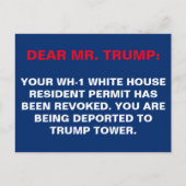 ホワイトハウスレジデンシー許可失効レジスト ポストカード (正面)