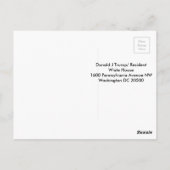 ホワイトハウスレディージャスティスへのはがき ポストカード (裏面)