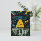 ホワイトハウス上空のUFO ポストカード (スタンド正面)
