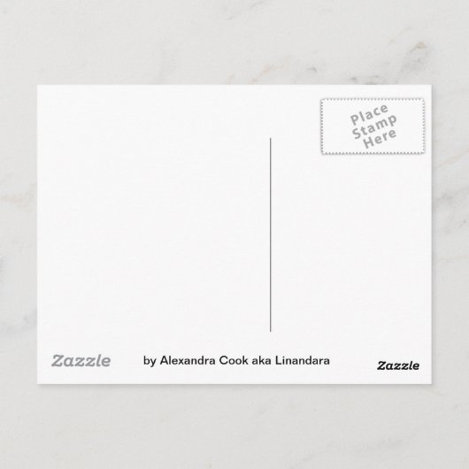 ホワイトハウス及び秋の木 ポストカード (裏面)