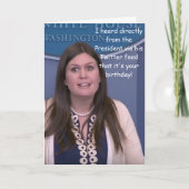 ホワイトハウス報道官のおもしろい誕生日 カード (正面)