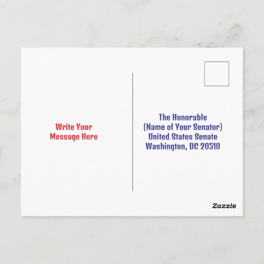 ホワイトハウス宛の切り札はがき ポストカード (裏面)