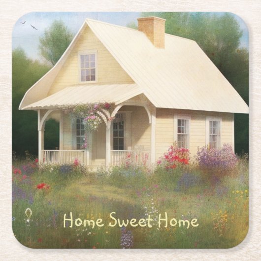 ホワイトハウス引っ越し祝いパーティー スクエアペーパーコースター (正面)