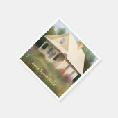 ホワイトハウス引っ越し祝いパーティー スタンダードカクテルナプキン (角)