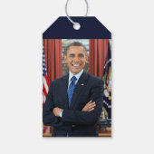ホワイトハウス肖像画 オバマ バラク アメリカ合衆国大統領 ギフトタグ (裏面)