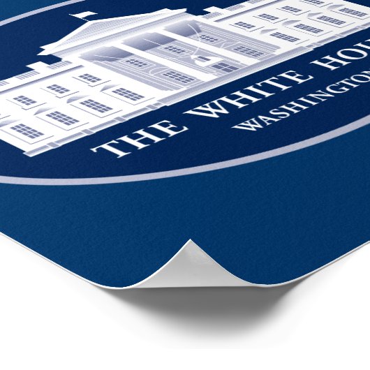 ホワイトハウス記者会見の背景 ポスター (角)