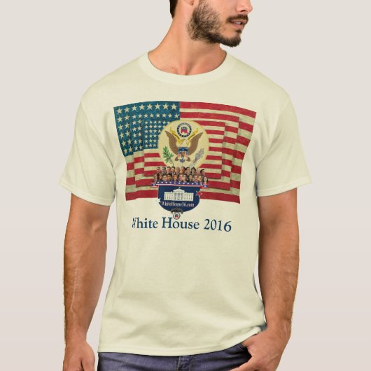 ホワイトハウス2016シ素晴らしールとフラッグシャツ Tシャツ (正面)