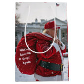 ホワイトハウス サンタクロース トランプ ミディアムペーパーバッグ (正面)