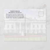 ホワイトハウス, 大統領官邸, ポーチ,  ポストカード (裏面)