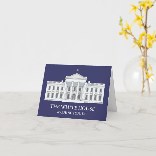 ホワイトハウスNotecards カード (黄色い花)