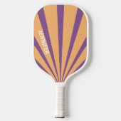 ホワイトハスキードッグボールイラストレーション ピックルボールラケット (裏面)