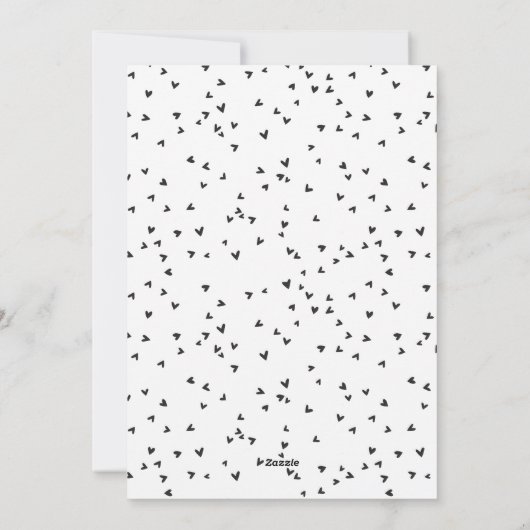 ホワイトハッピーバレンタインデーレタリング写真 シーズンカード (裏面)