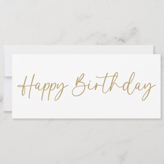 ホワイトハッピーバースデーギフト券カード 招待状 (裏面)