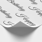 ホワイトハッピーバースデーラッピング紙 ラッピングペーパー (角)