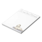 ホワイトハッピーベビーシ図解入りの、写真付きのール ノートパッド (回転)