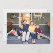 ホワイトハッピーホリデイズフォトフラットカード シーズンカード (正面)