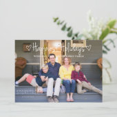 ホワイトハッピーホリデイズフォトフラットカード シーズンカード (スタンド正面)