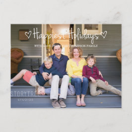 ホワイトハッピーホリデイズフォトポストカード シーズンポストカード