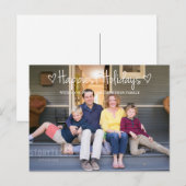 ホワイトハッピーホリデイズフォトポストカード シーズンポストカード (正面/裏面)