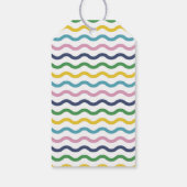 ホワイトハッピーメリーウェーブクリスマスプレゼントラベル ギフトタグ (裏面)