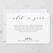 ホワイトハッピー ホリデー フォト コラージュ｜この1年を振り返って シーズンカード (裏面)