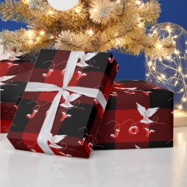 ホワイトハトオーナメント ラッピングペーパー