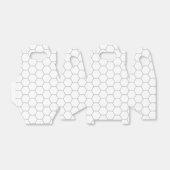 ホワイトハニカムパターンのグレー フェイバーボックス (折り畳みなし)