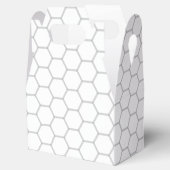 ホワイトハニカムパターンのグレー フェイバーボックス (オープン)