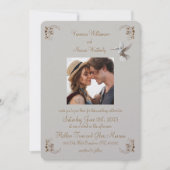 ホワイトハミングバードコレクションポートレート 招待状 (正面)