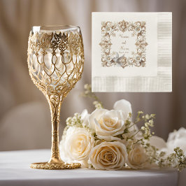 ホワイトハミングバードコーインドカクテルナプキン 縁ありカクテルナプキン