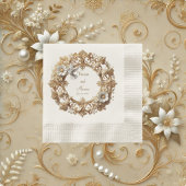 ホワイトハミングバードコーインドカクテルナプキン 縁ありカクテルナプキン