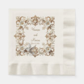 ホワイトハミングバードコーインドランチョンナプキンズ 縁ありランチョンナプキン (正面)