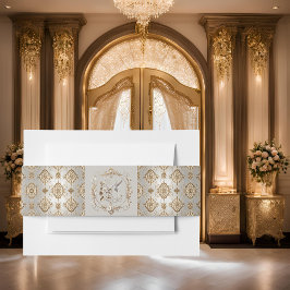 ホワイトハミングバードファンシー招待状用帯 招待状ベリーバンド