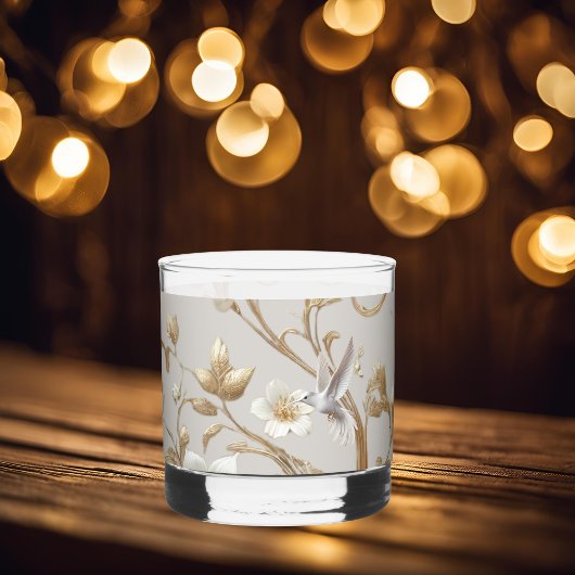 ホワイトハミングバードミニマルフローラ ウイスキーグラス