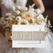 ホワイトハミングバード招待状用帯 招待状ベリーバンド