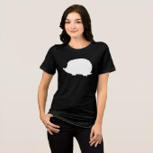 ホワイトハリネズミ トライブレンドTシャツ (正面全面)