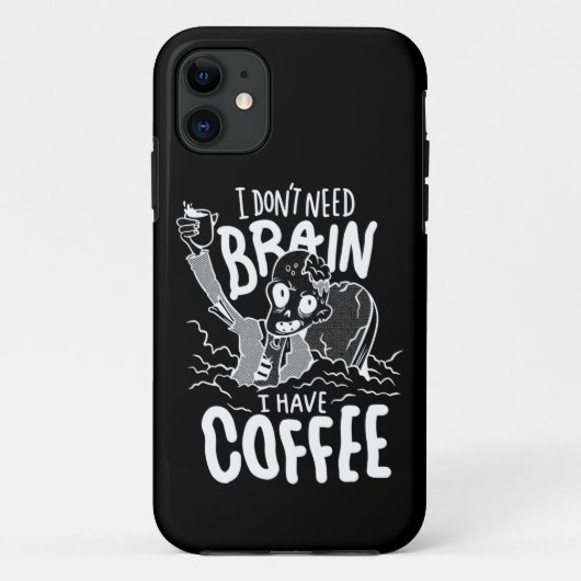 ホワイトハロウィンコーヒー飲みゾンビ Case-Mate iPhoneケース (裏面)