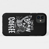 ホワイトハロウィンコーヒー飲みゾンビ Case-Mate iPhoneケース (裏面(横))