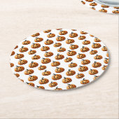 ホワイトハロウィーンのジャック・オランタン ラウンドペーパーコースター (アングル)