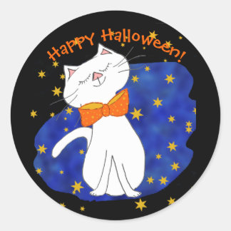 ホワイトハロウィーンケイトブルースターリーナイト ラウンドシール
