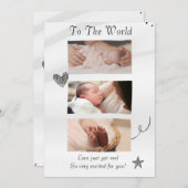 ホワイトハローワールドがあなたの話を発表 招待状 (正面/裏面)